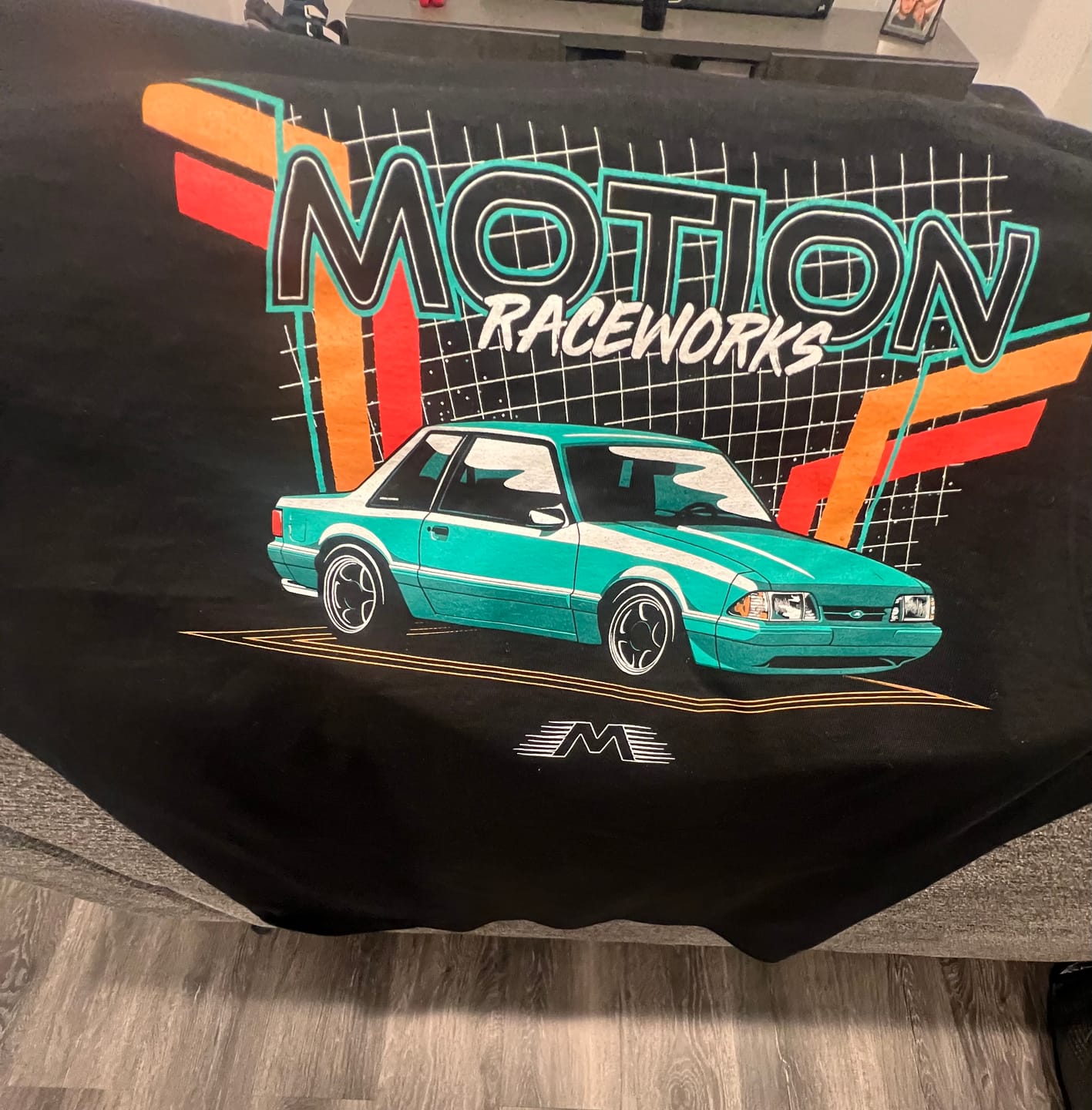Customer photo review of 80s Retro Fox Body Shirt (Gildan Dry Blend)