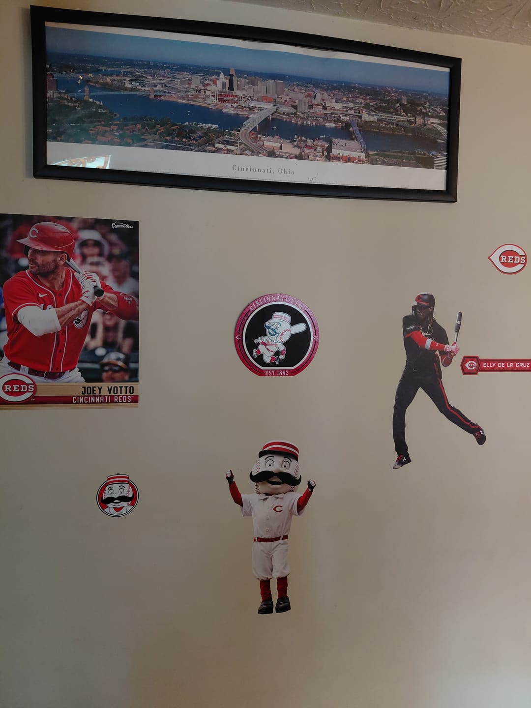 Customer photo review of Cincinnati Reds "Double Play" On the Shelf or on the Wall Art