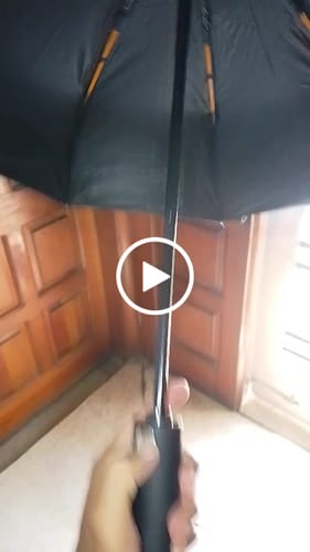 Customer video review of Lot Imported UV Protective BMW Windproof Folding Umbrella
