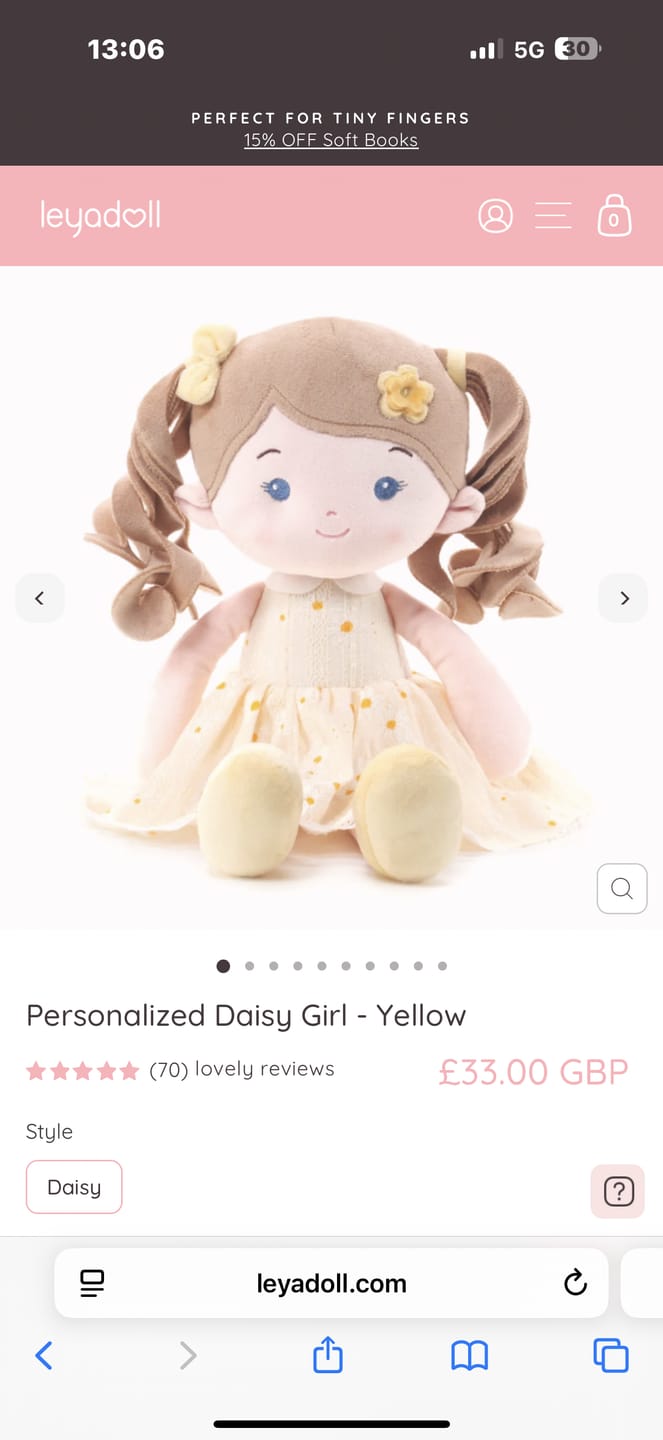 Customer photo review of Personalized Princess Aurora