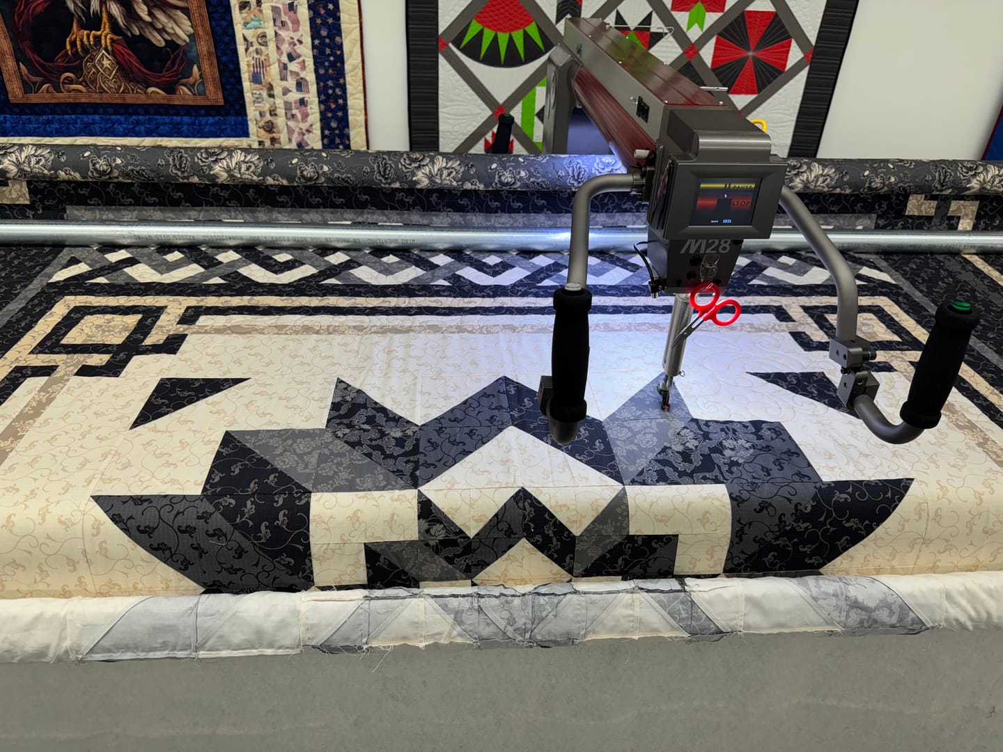 Customer photo review of Carpenters Apprentice - Quilt Kit - Cotillion (90" x 106")