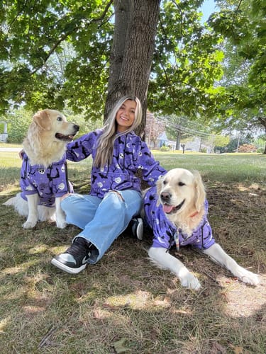 Customer photo review of Halloween Dog Hoodie - Purple
