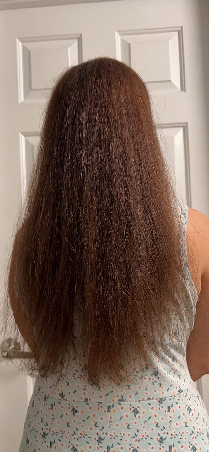 Customer photo review of KERAGEN Brazilian Keratin Smoothing Treatment Formaldehyde-Free Blowout Straightening System
