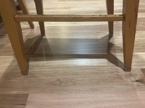 Customer photo review of Square Felt Silicone Chair Leg Protectors | Extra-Durable Chair Floor Protectors