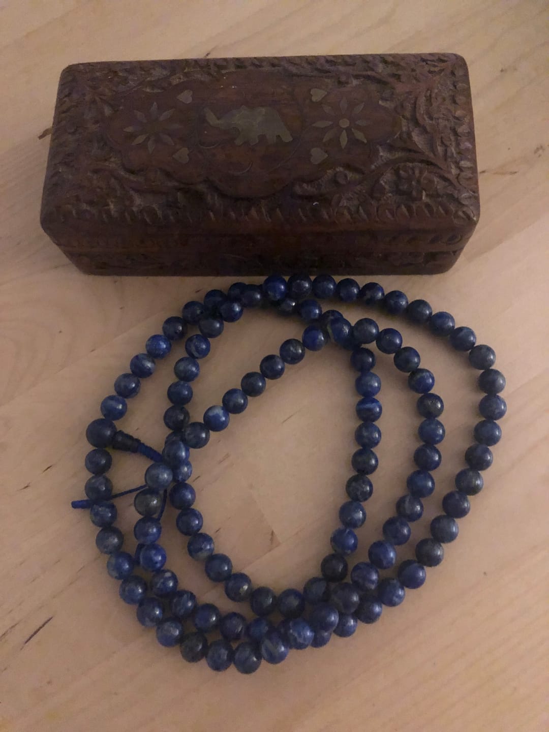 Customer photo review of Mala Lapis Lazuli
