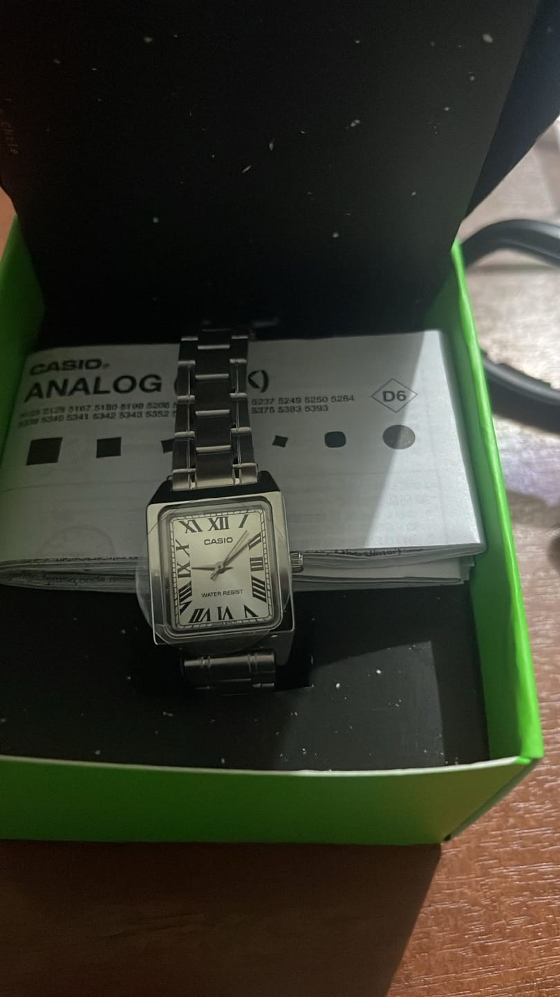 Customer photo review of Reloj Casio Tank Análogo LTP-V007D-7BUDF Acero Dial Plata