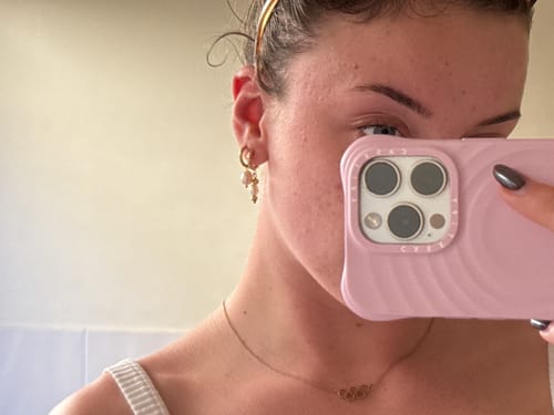 Customer photo review of Pearl Gold Earrings Bundle Set