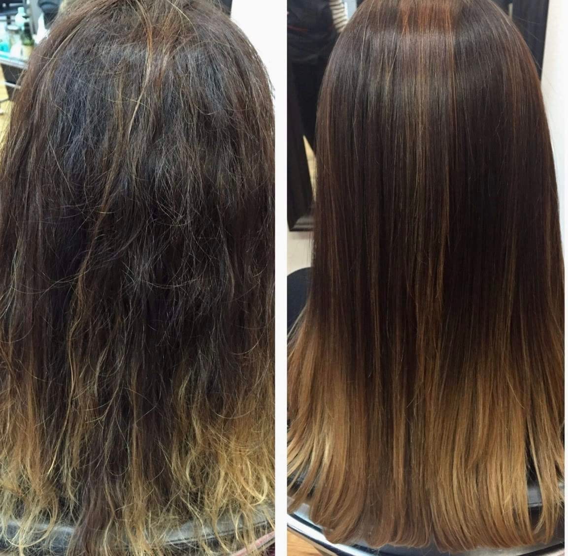 Customer photo review of KERAGEN Nourishing Argan Oil Hair Serum for Dry & Damaged Hair
