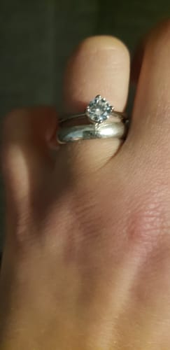 Customer photo review of Solitaire 0.8ct CZ Ring in Sterling Silver
