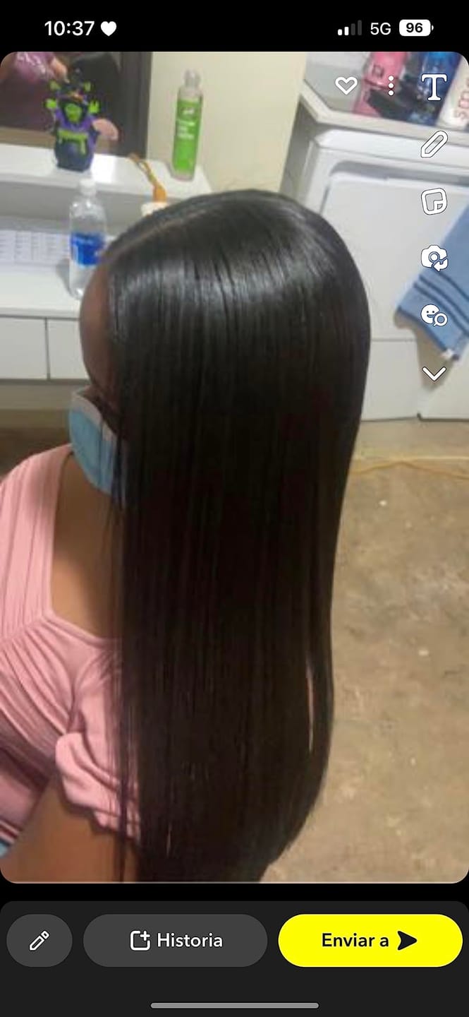 Customer photo review of KERAGEN Brazilian Keratin Smoothing Treatment Formaldehyde-Free Blowout Straightening System