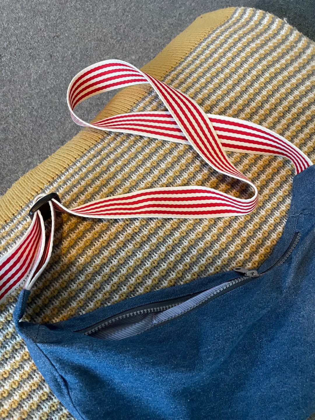 Customer photo review of 8oz Washed Denim Fabric