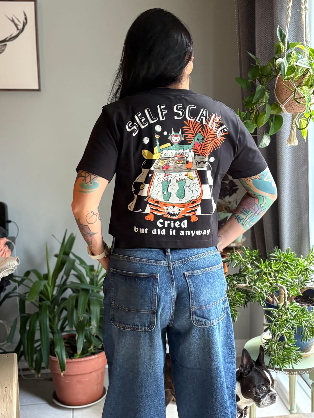 Customer photo review of Self Scare T-Shirt