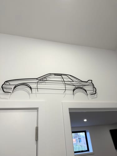 Customer photo review of Nissan Skyline R32 GTR Metal Wall Art Silhouette