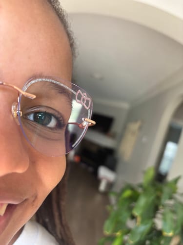 Customer photo review of Kitty Eyeglasses