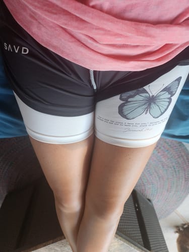 Customer photo review of Jeremiah 29:11 'Wings of Hope' Women's Performance Shorts
