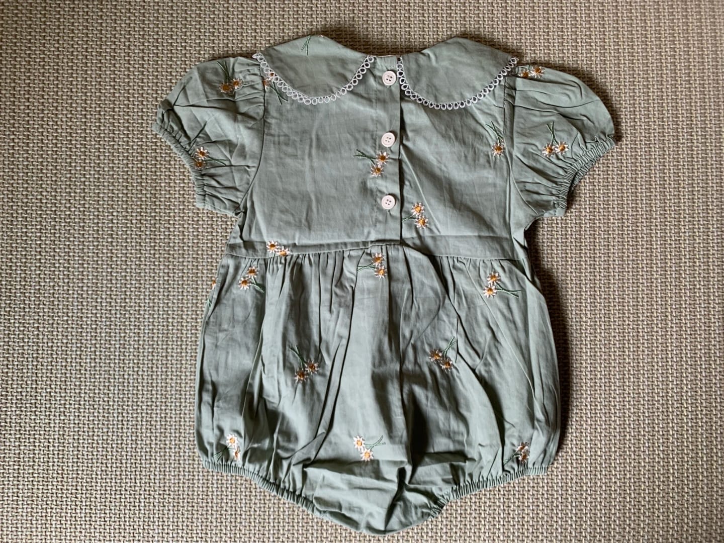 Customer photo review of Embroidery Sunflower Romper