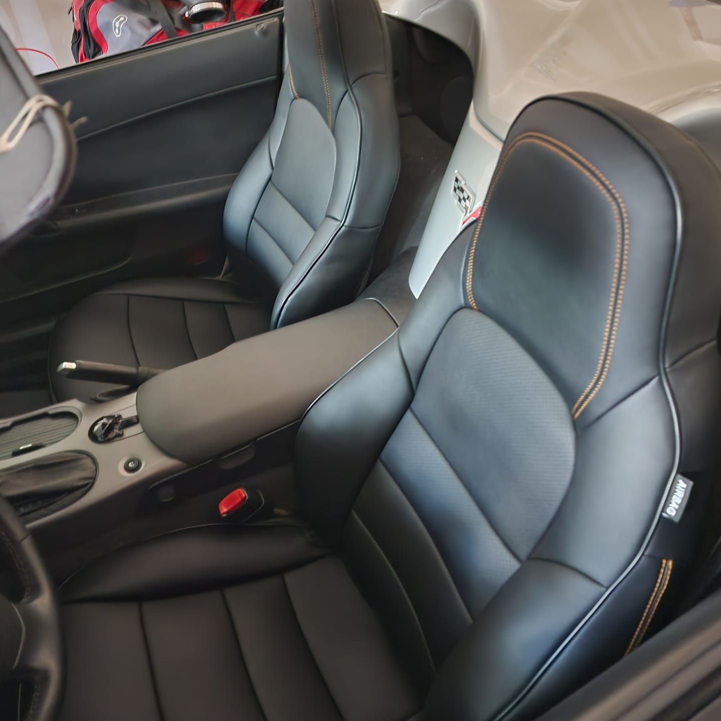 Customer photo review of Corvette C6 Custom Leather Seat Covers