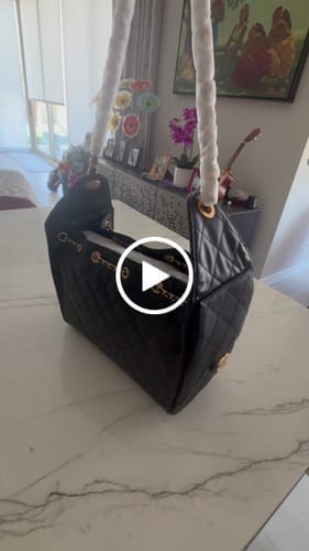 Customer photo review of CC 25C Hobo Bag 30cm Black Grained Calfskin
