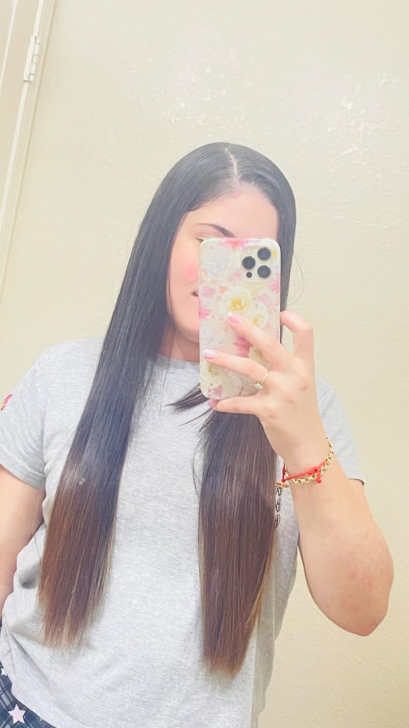 Customer photo review of KERAGEN Brazilian Keratin Smoothing Treatment Formaldehyde-Free Blowout Straightening System