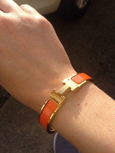 Customer photo review of H ORANGE BRACELET