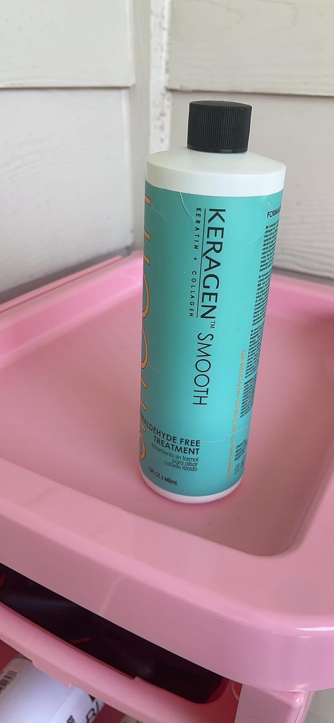 Customer photo review of KERAGEN Brazilian Keratin Smoothing Treatment Formaldehyde-Free Blowout Straightening System