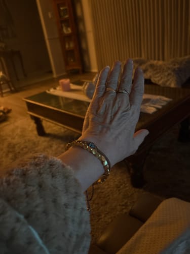 Customer photo review of Tibetan Bracelet of Fortune