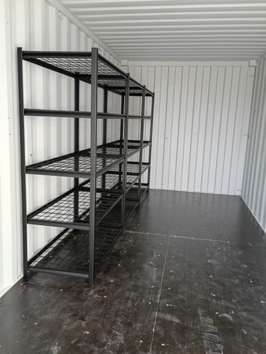 Customer photo review of REIBII 72"H 3000 LBS Garage Shelving 5 Tiers  Adjustable Shelves for Garage, Heavy Duty Garage Shelving for Warehouse, Basement