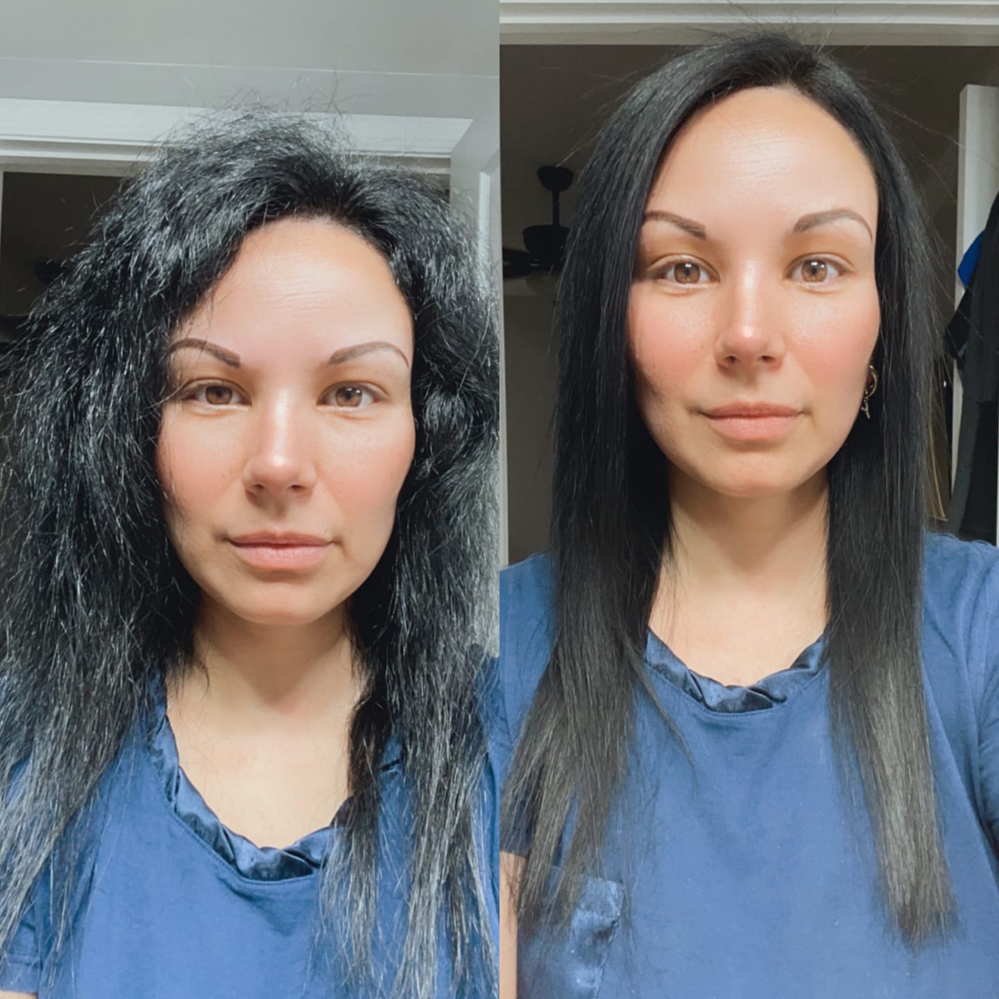 Customer photo review of KERAGEN Smoothing Shampoo & Conditioner - Keratin & Collagen Infused Frizz Control System