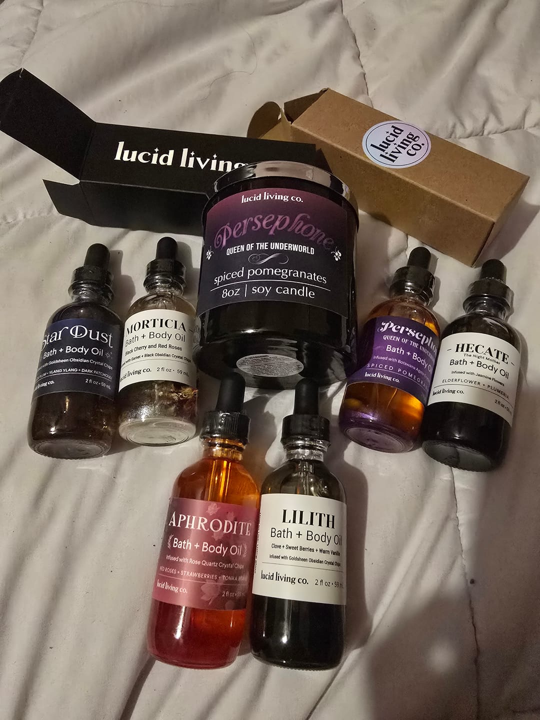 Customer photo review of MORTICIA Bath & Body Oil