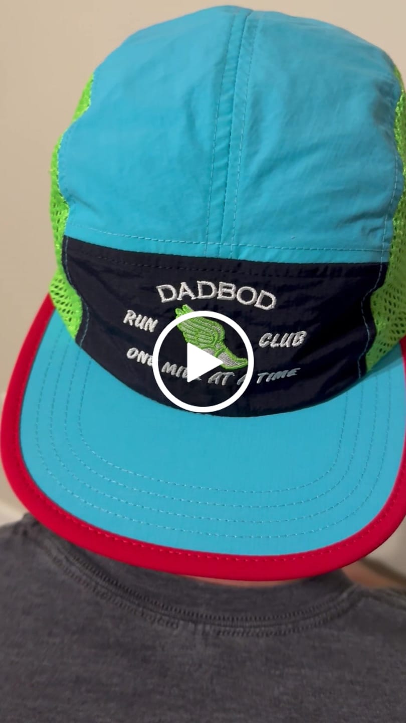 Customer video review of Dadbod Running Athletic Hat V.2 (Electric)