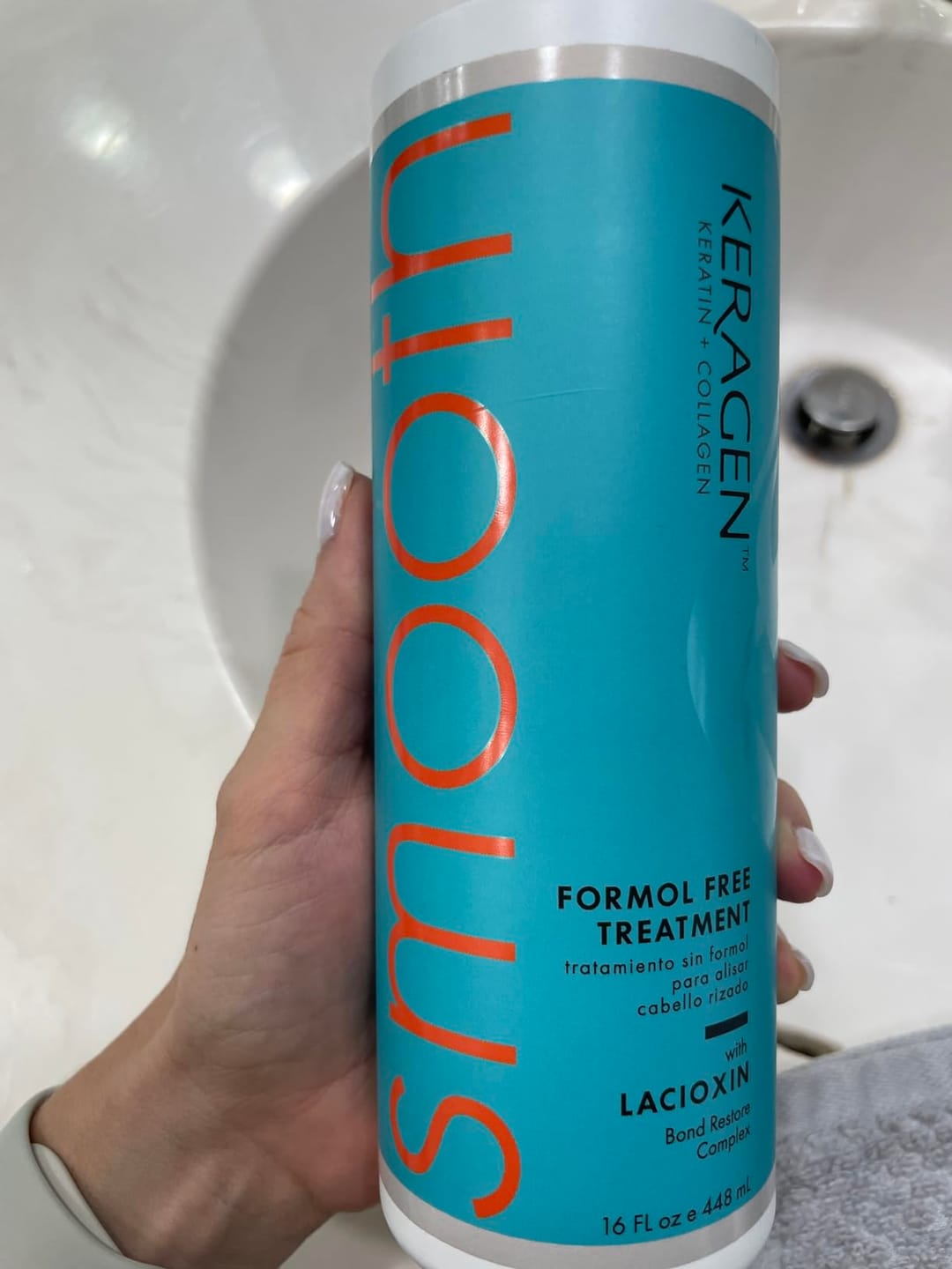 Customer photo review of KERAGEN Brazilian Keratin Smoothing Treatment Formaldehyde-Free Blowout Straightening System