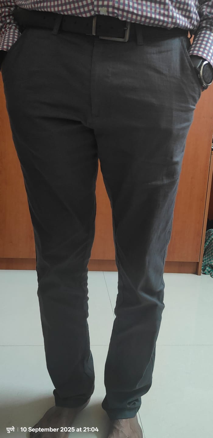 Customer photo review of Delight Cotton Solid Regular Fit White Trending Formal Shirt for Men