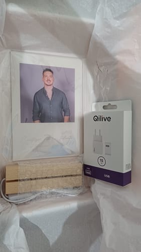 Customer photo review of Lâmpada Frase & Fotografia Personalizável