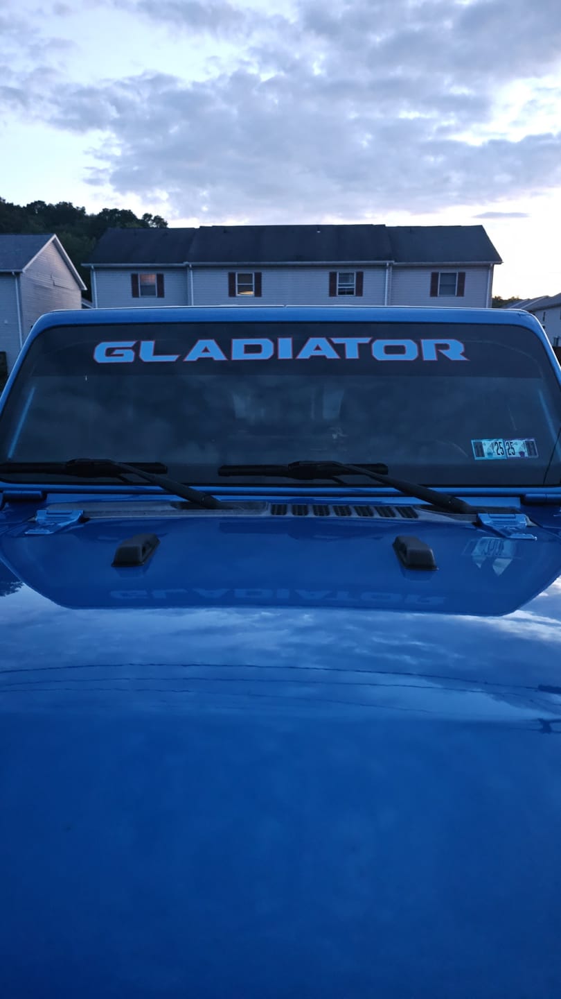 Customer photo review of Windshield Lettering