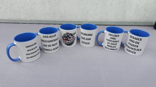 Customer photo review of TassenExpress - Becher Keramik Tasse mit Logo bedruckt 325ml Firmenlogo