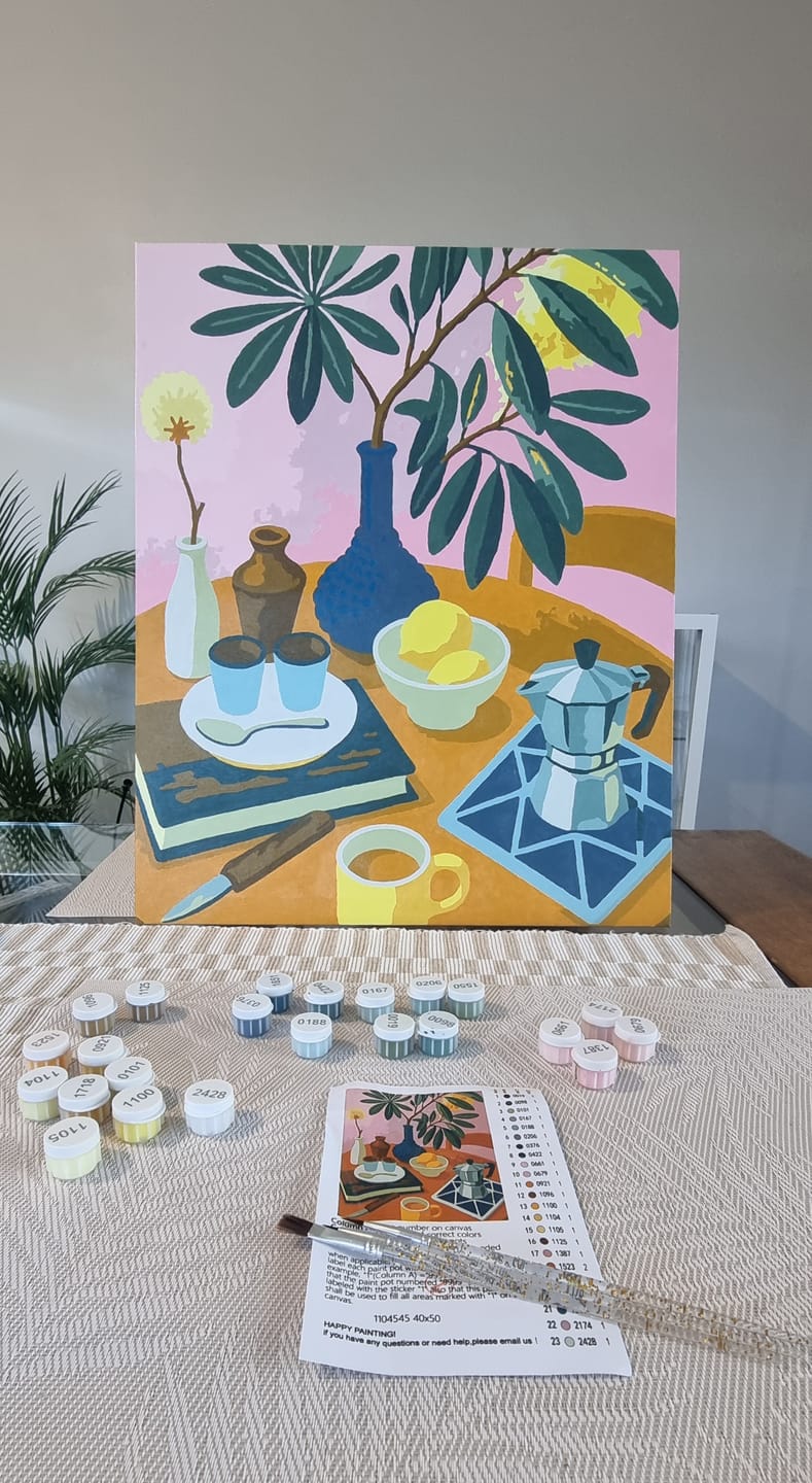 Customer photo review of Lemons & Espresso | Paint by Number