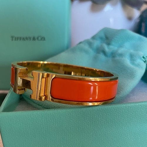 Customer photo review of H ORANGE BRACELET