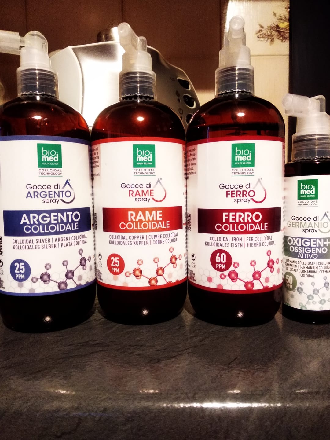 Customer photo review of RAME COLLOIDALE SPRAY SUBLINGUALE BIOMED 25 ppm - 500 ml