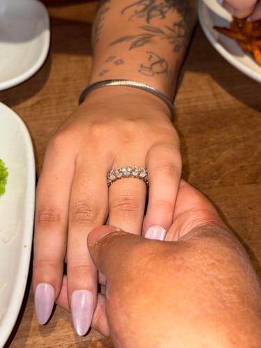 Customer photo review of 925 diamond eternity band