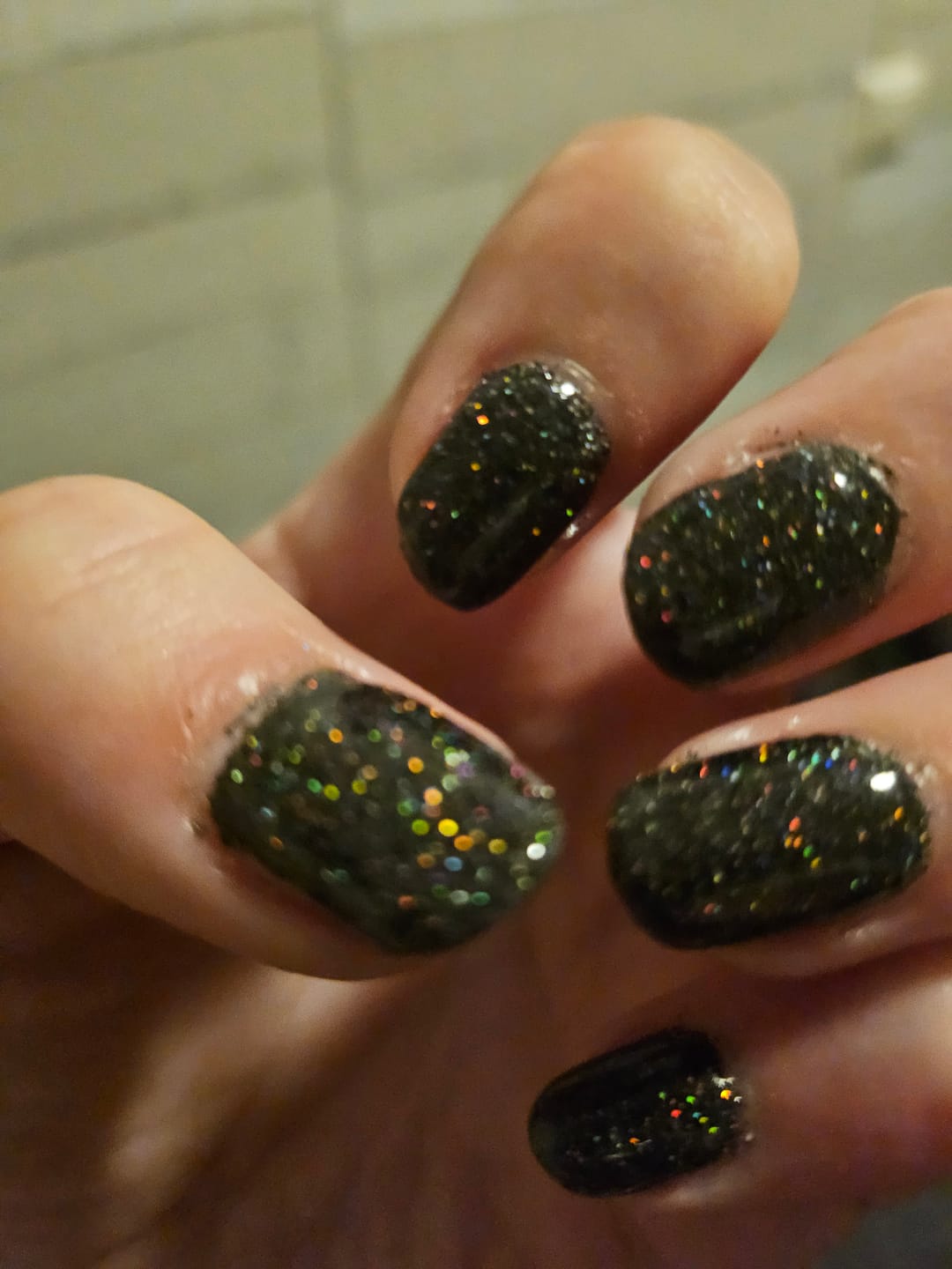 Customer photo review of Black Out Dipping Powder