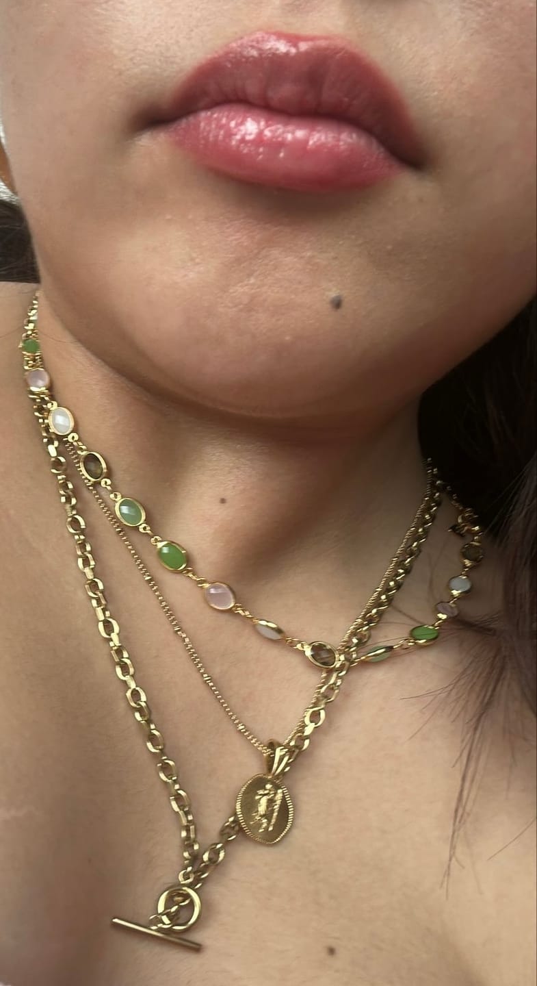Customer photo review of Cuban T Bar Necklace