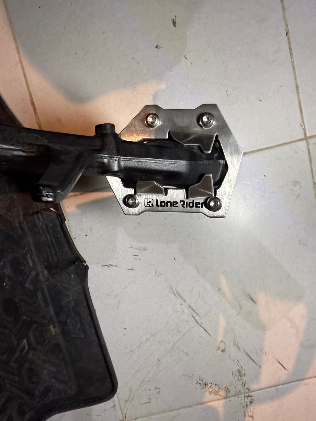 Customer photo review of Side Stand Foot Extension BMW R1300GS