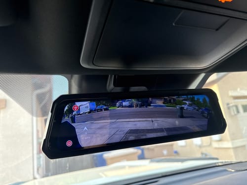 Customer photo review of The Legend 3ch Waterproof Rear View Mirror Dash Cam with 1080P 60fps Front+ Rear+ Bumper/Cabin Cameras