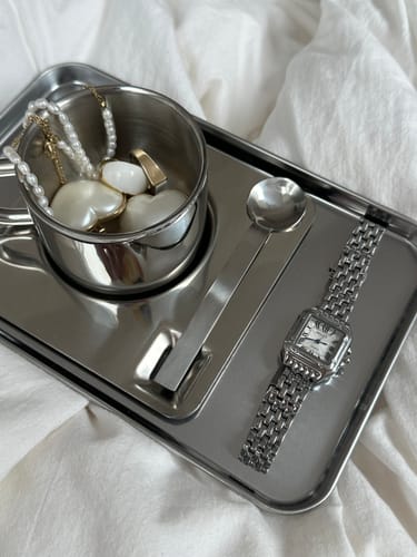 Customer photo review of Venice Mirror Cup with a Saucer & Spoon