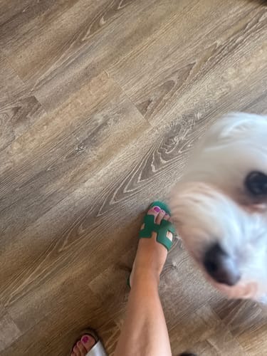 Customer photo review of HM 25 Oran Sandal Dark Green Epsom