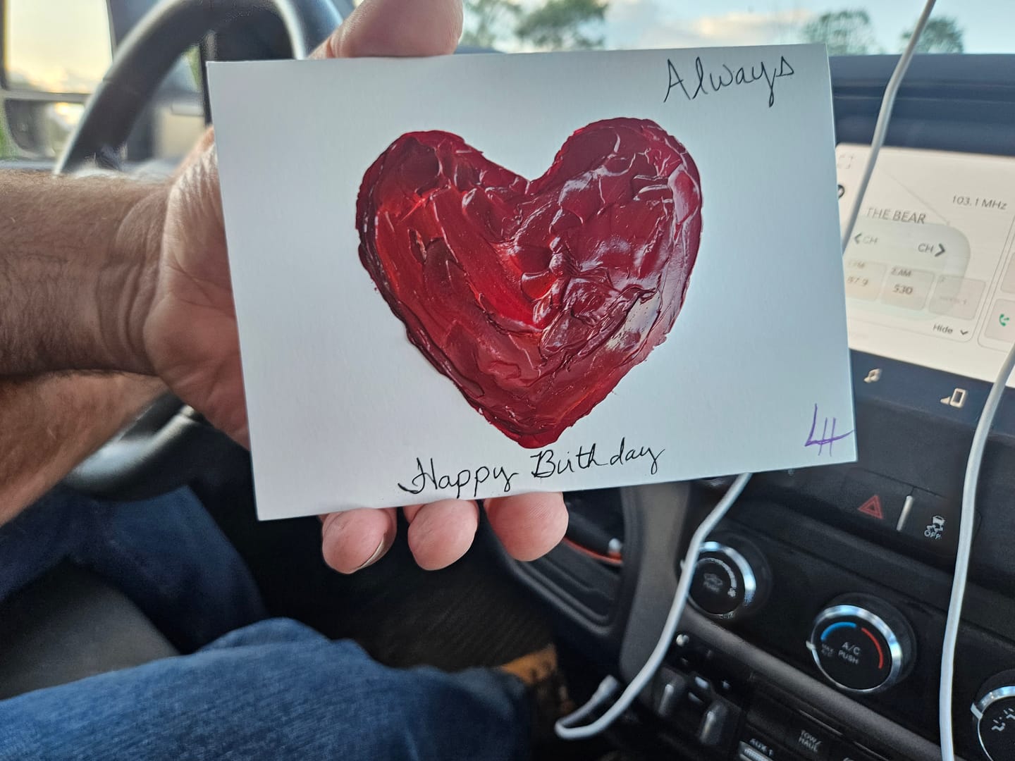 Customer photo review of DabblePaints™️ Crimson — Thick-Body Acrylic Paint