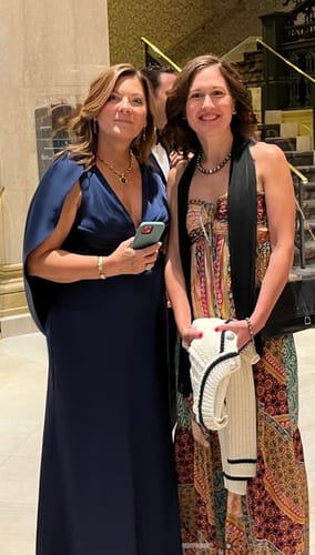 Customer photo review of Patricia Cape Gown by Aidan Mattox - RENTAL