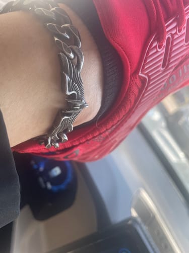 Customer photo review of Masters Of The Air - Wings Of Valor Bracelet: Helps Pair Veterans With A Service Dog or Shelter Dog