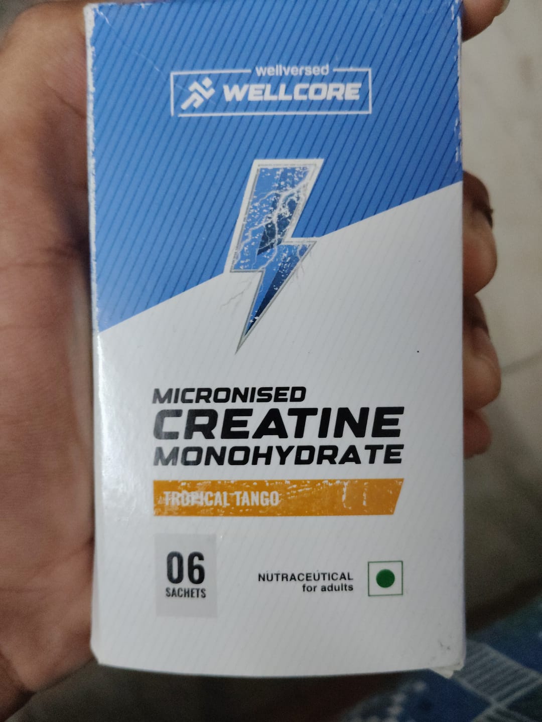 Customer photo review of Wellcore - Pure Micronised Creatine Monohydrate | Tropical Tango (6 Sachets)