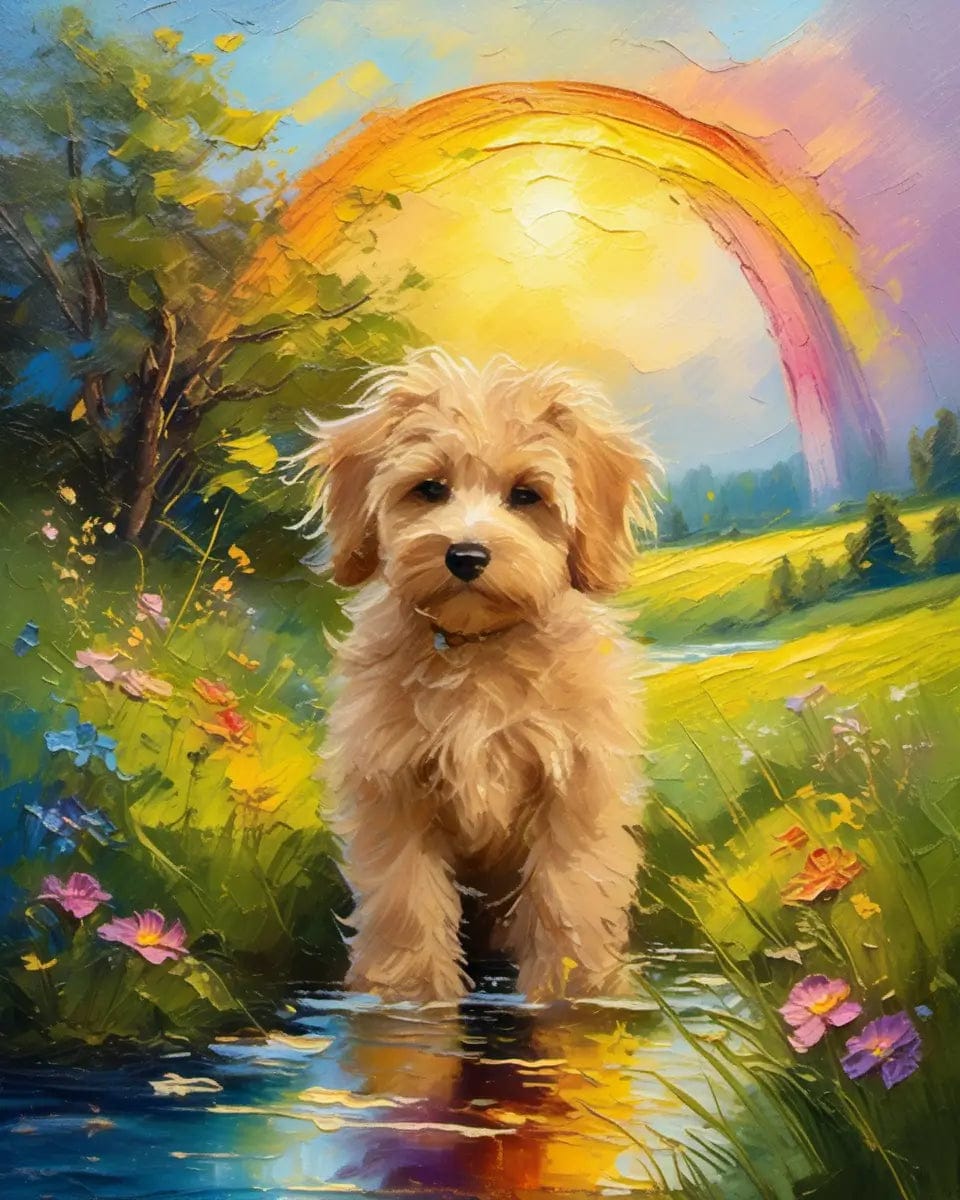 Customer photo review of Rainbow Bridge Memories Pet Portrait